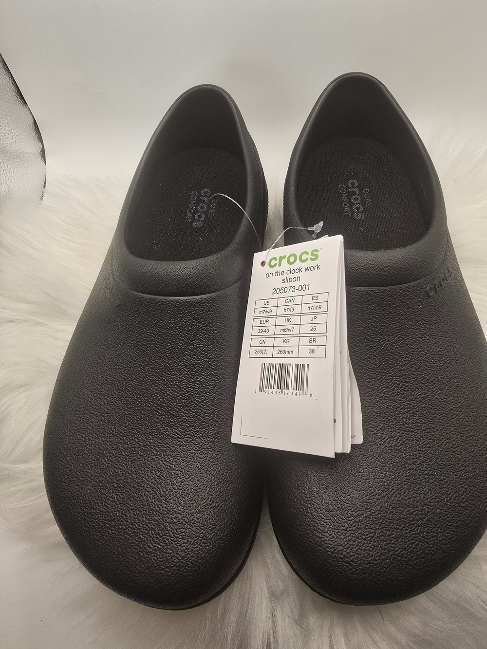 CROCS Kids On The Clock Work Slip-On Shoes - Black